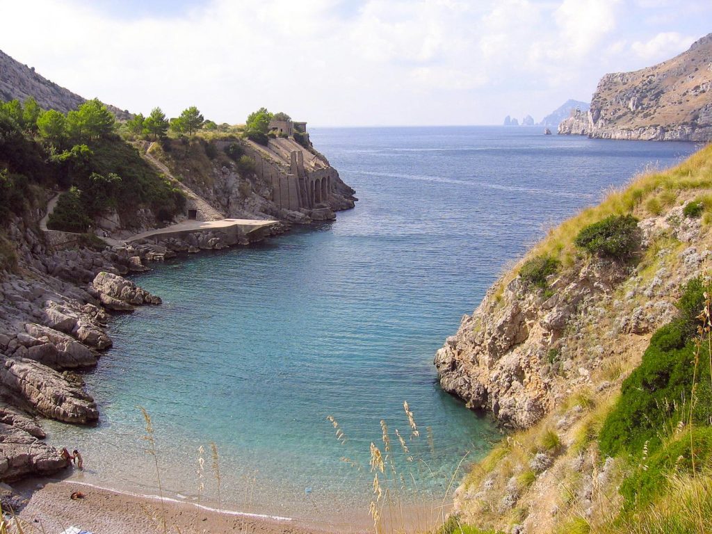Best beach in Sorrento - Sorrento coast - Baia di Ieranto - Ieranto Bay - Trekking sorrento - Massa Lubrense - Naples - Italy